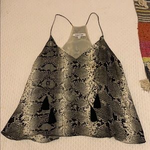 Elizabeth and James snakeskin tank top